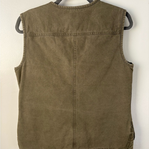 NWT women’s Duluth Trading Olive Green Utility Canvas Vest xs - Picture 8 of 10